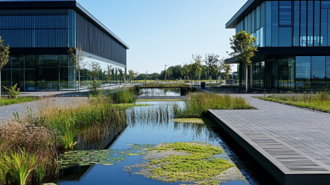 blue-green infrastructure (BGI) on business parks in east flanders